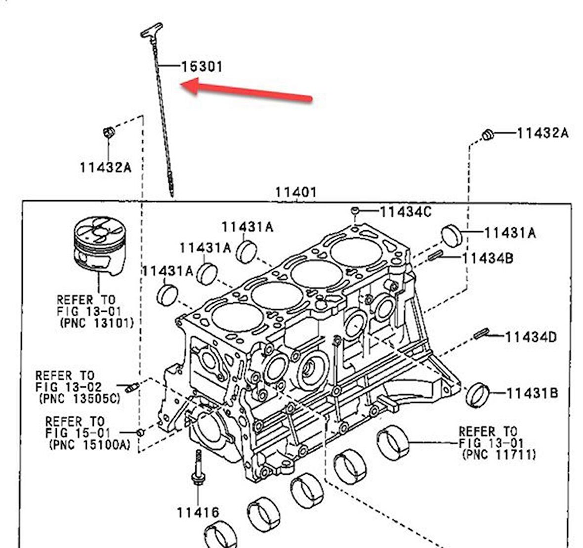Toyota Corolla Yağ Çubuğu [Cey] (153010D010)